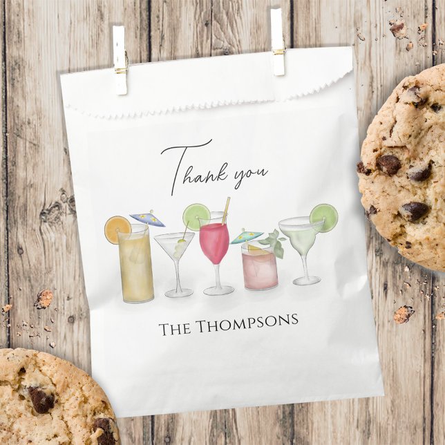 Watercolor Cocktail Party Cute Custom Favour Bags (Creator Uploaded)