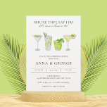 Watercolor Cocktail Party Margarita Wedding Shower Invitation<br><div class="desc">This wedding shower invitation is perfect for a fun and festive celebration! The theme is cocktails, and the design features colourful watercolor cocktails that will delight your guests. The playful slogan "Before they say 'I do, ' let's have a drink or two" sets the tone for a memorable event. The...</div>
