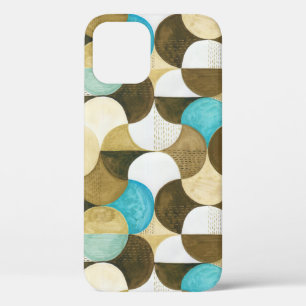Watercolor coloful modern geometric seamless patte iPhone 12 case