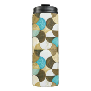 Watercolor coloful modern geometric seamless patte thermal tumbler