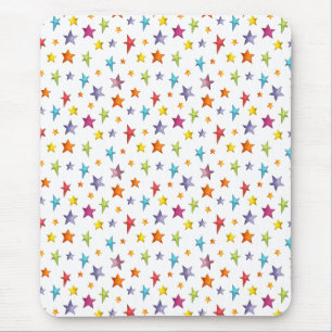 Watercolor color stars  tank top mouse mat