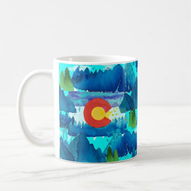 Watercolor Colorado Coffee Mug (Left)