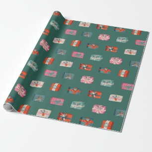 Watercolor Colorful Gifts Pattern Cute Wrapping Paper