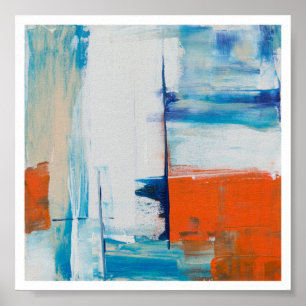 Watercolor colorful painting. Abstract Marble  Can Poster