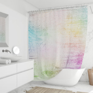 Watercolor Colorful Pastel Shower Curtain