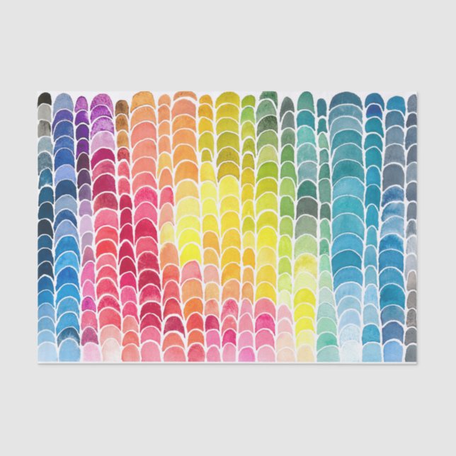Watercolor Colour Spectrum Art Print Tissue Paper (Front)