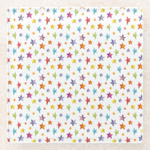 Watercolor colour stars  tank top glass coaster