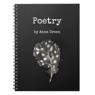 Watercolor Colour writers feather Poetry Notebook