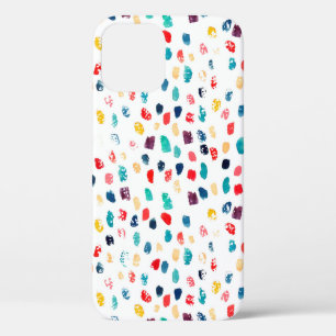 Watercolor colourful brush strokes seamless patter iPhone 12 case
