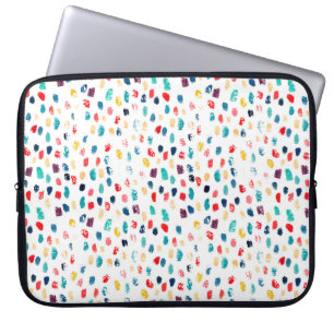 Watercolor colourful brush strokes seamless patter laptop sleeve