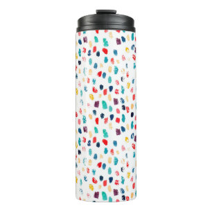 Watercolor colourful brush strokes seamless patter thermal tumbler