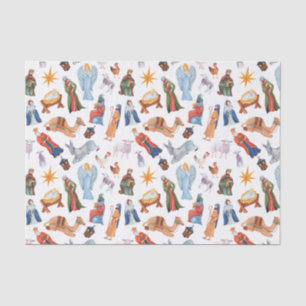 Watercolor Colourful Nativity Christmas Tissue Paper