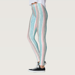 Watercolor Colourful Stripes Leggings