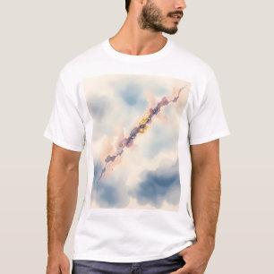 Watercolor Comet Galaxy Scene T-Shirt