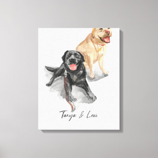 Watercolor Companions – Tanya & Lexi Canvas Print