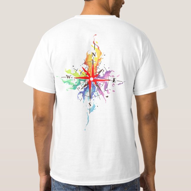 Watercolor Compass T-Shirt (Back)