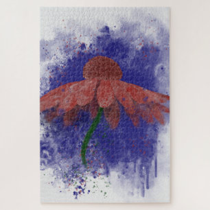 Watercolor Coneflower Jigsaw Puzzle