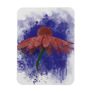 Watercolor Coneflower Magnet