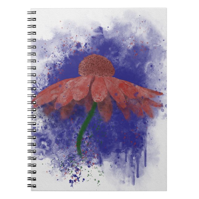 Watercolor Coneflower Notebook (Front)