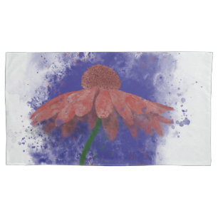 Watercolor Coneflower Pillowcase