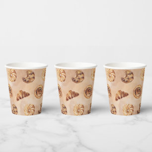 Watercolor Confectionery Food Brunch Paper Cups