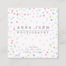 Watercolor Confetti Business Card