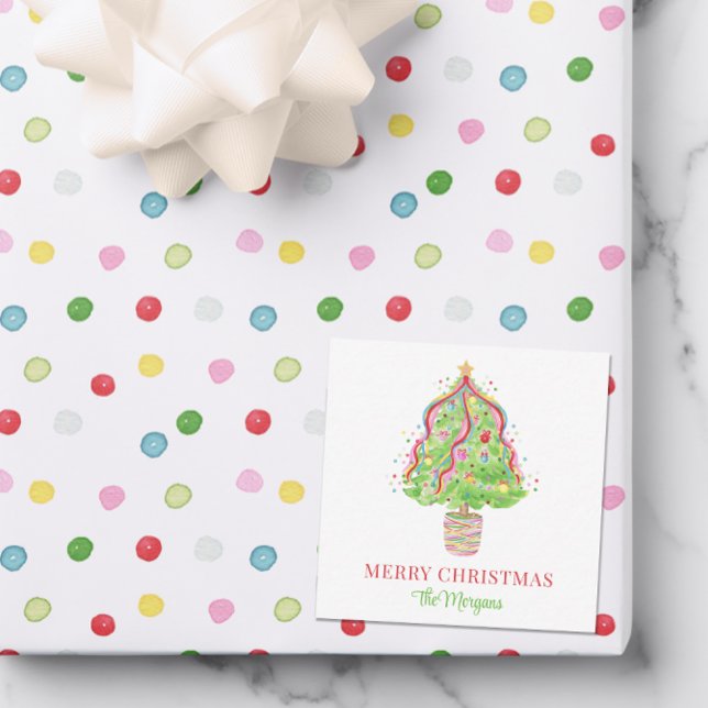 Watercolor Confetti Christmas Tree Card (Creator Uploaded)