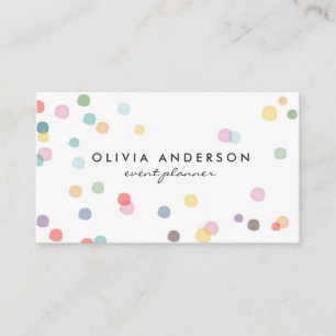 Watercolor confetti Colours business cards Event