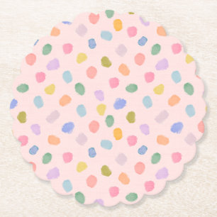 watercolor confetti paper coaster