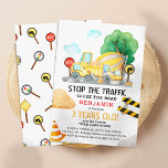Watercolor Construction Kids Birthday Any Age Invitation<br><div class="desc">Truck-loads of Fun: Customisable Construction Party Invitations - Get ready, get set, get trucking with these whimsical and customisable construction-theme birthday party invitations. Perfect for any age, these invites boast adorable illustrations of yellow builder trucks on a busy road with a heading that will stop the traffic and close the...</div>