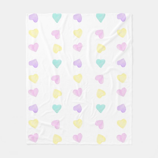 Watercolor Convo Heartz Blank Pastel Blanket (Front)