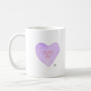 Watercolor Convo Heartz CUTE AF Mug