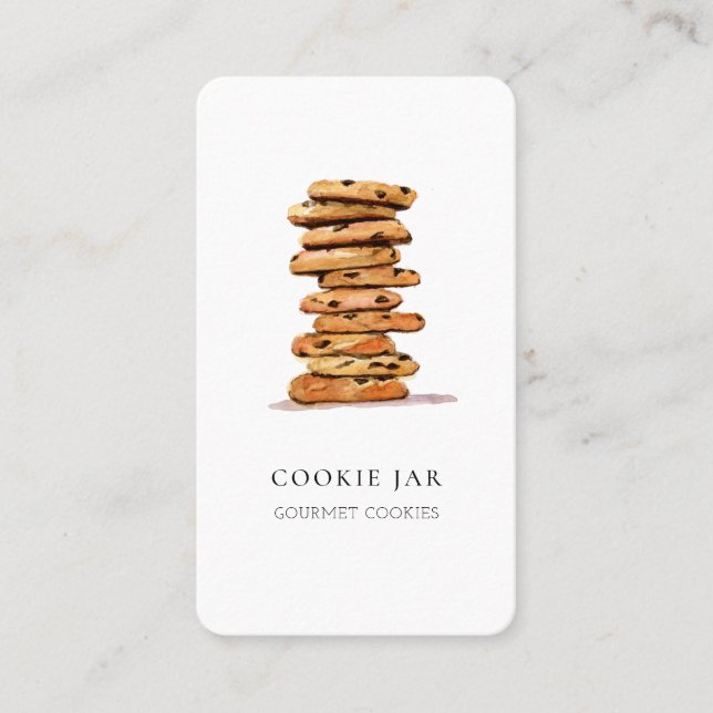 Watercolor cookie Bakery  business card (Front)