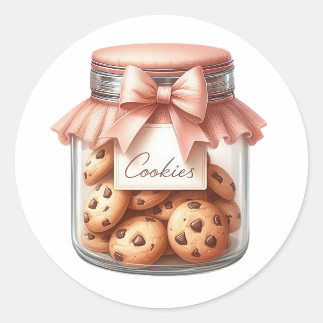 Watercolor Cookie Jar Sticker – Cozy Winter  (Front)