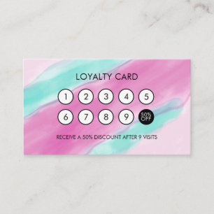 Watercolor Cool Elegant Loyalty Discount