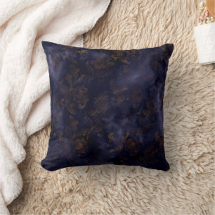 Watercolor Copper Patina Damask Pattern Cushion