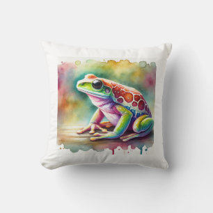Watercolor Coqu Frog 140724AREF115 - Watercolor Cushion