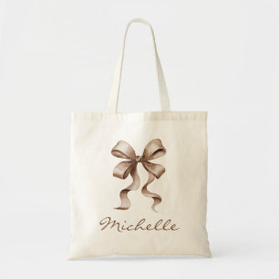 Watercolor Coquette Bow Trendy Feminine Girly      Tote Bag