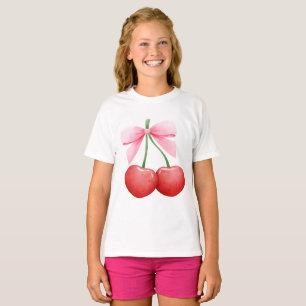 Watercolor Coquette Cherries T-Shirt