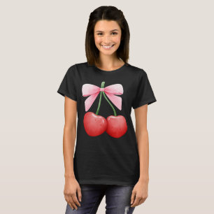 Watercolor Coquette Cherries T-Shirt