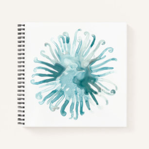 Watercolor Coral - Blue 2 Notebook