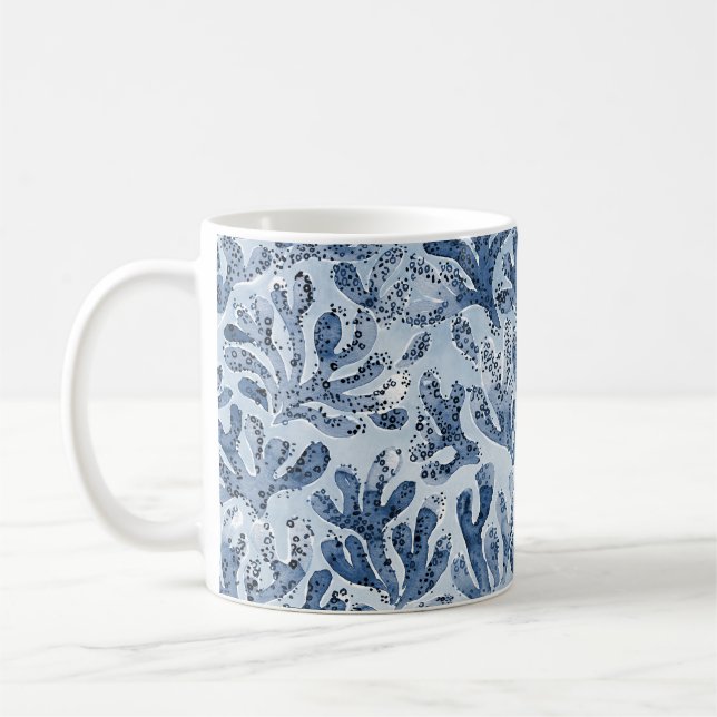 Watercolor Coral Coffee Mug (Left)