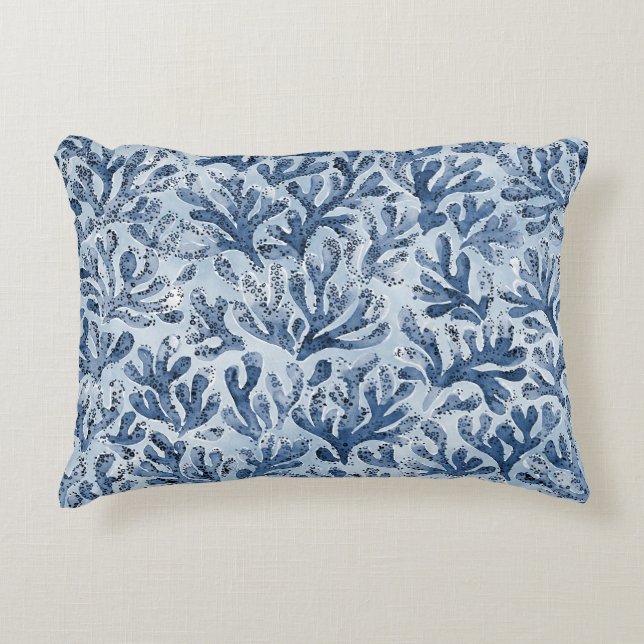 Watercolor Coral Decorative Cushion (Front)