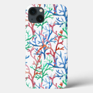 Watercolor Coral Pattern iPhone 13 Case