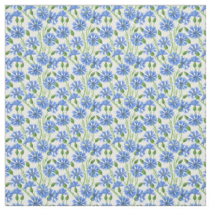 Watercolor cornflower pattern fabric
