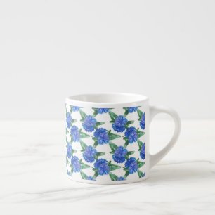 watercolor cornflowers espresso cup