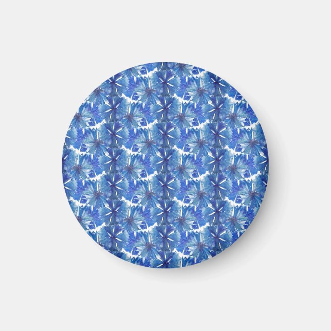 watercolor cornflowers glade magnet (Front)