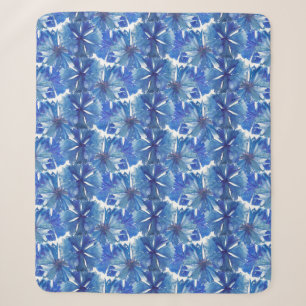 watercolor cornflowers glade sherpa blanket