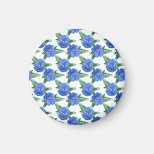 watercolor cornflowers magnet