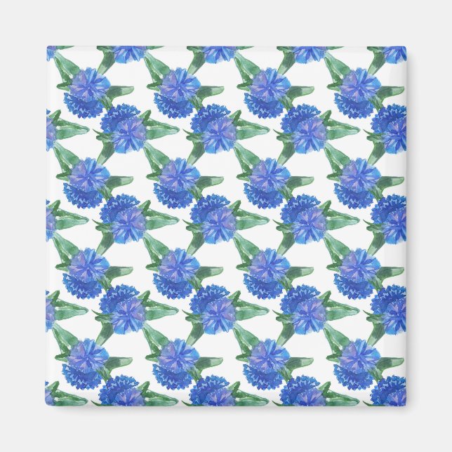 watercolor cornflowers magnet (Front)